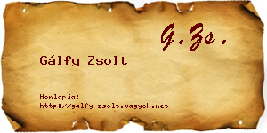 Gálfy Zsolt névjegykártya
